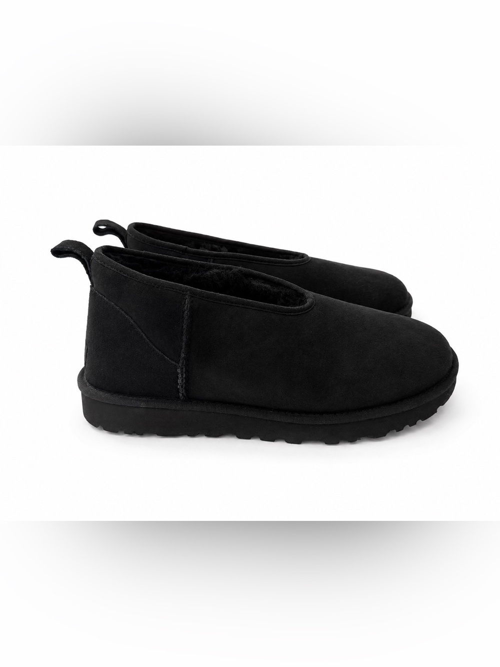 UGG Men's Black Suede Slip-On Ankle Boots